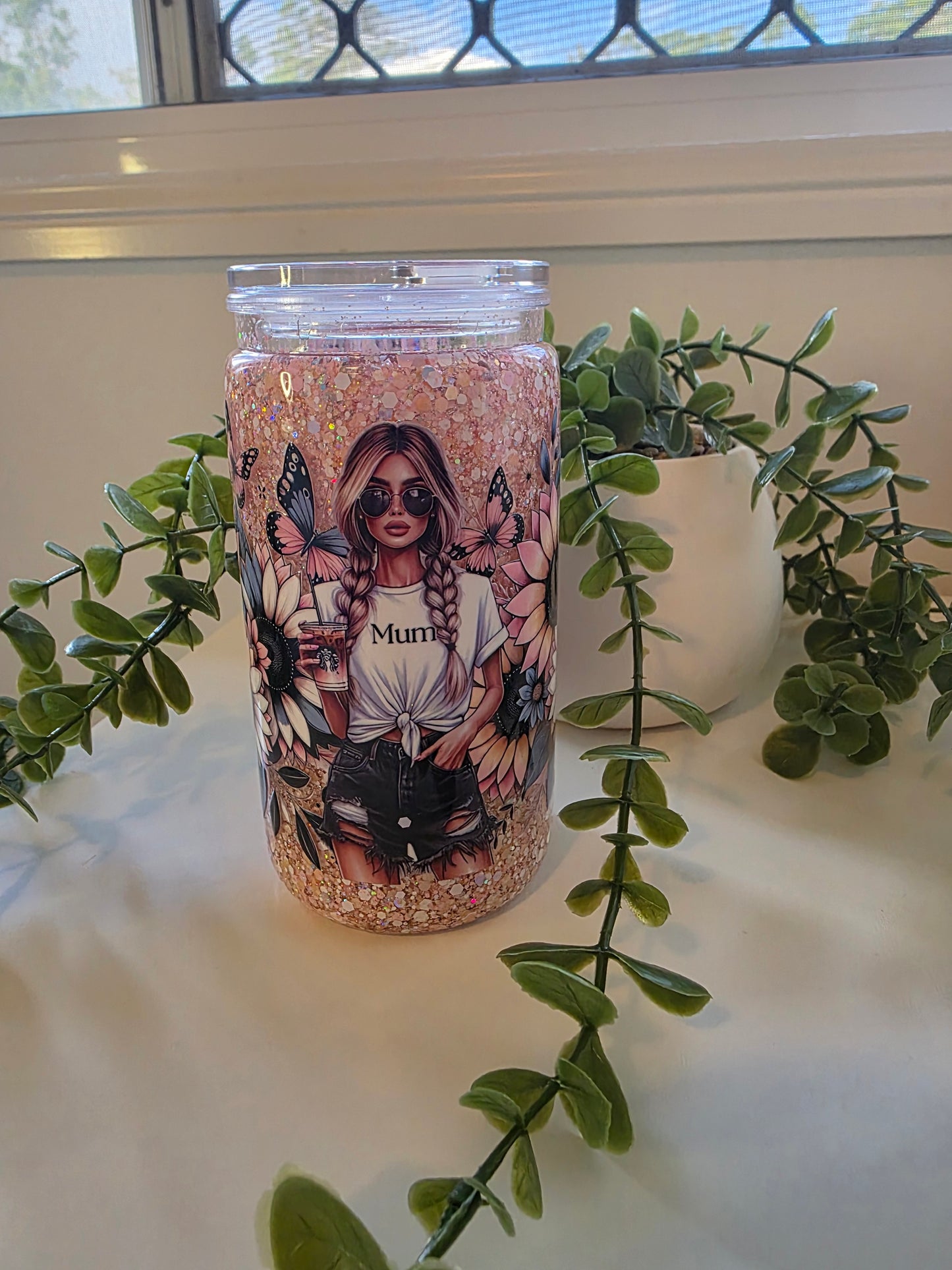 16oz Acrylic Snowglobe - Mum