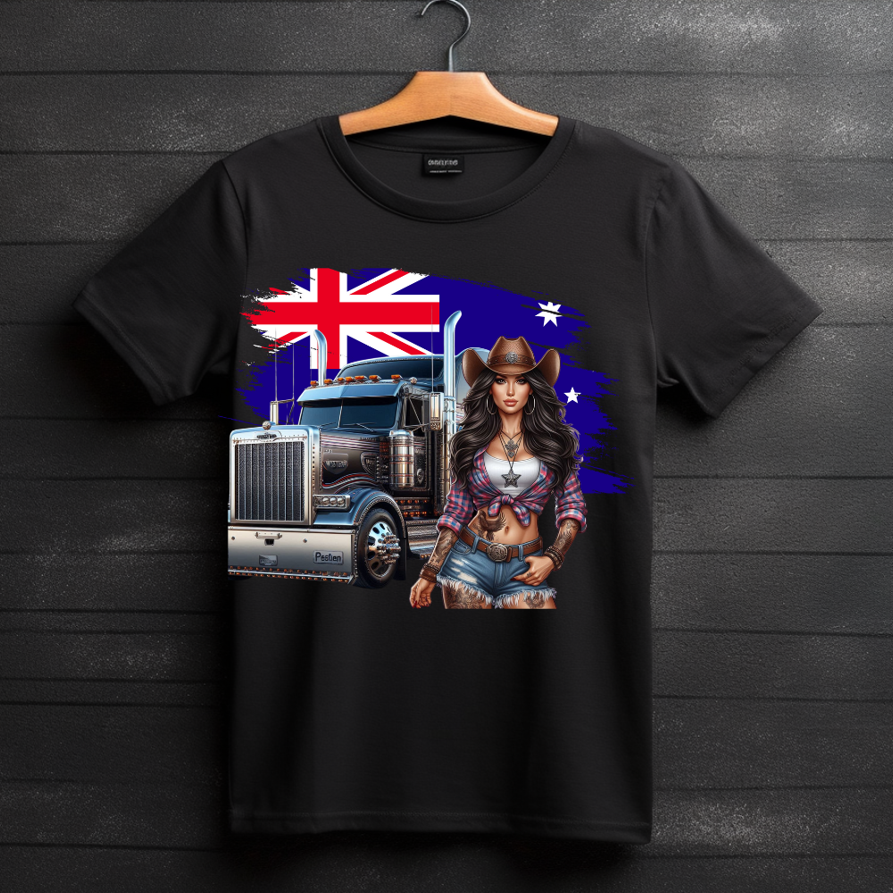Pink Trucker Girl - Aussie Girl