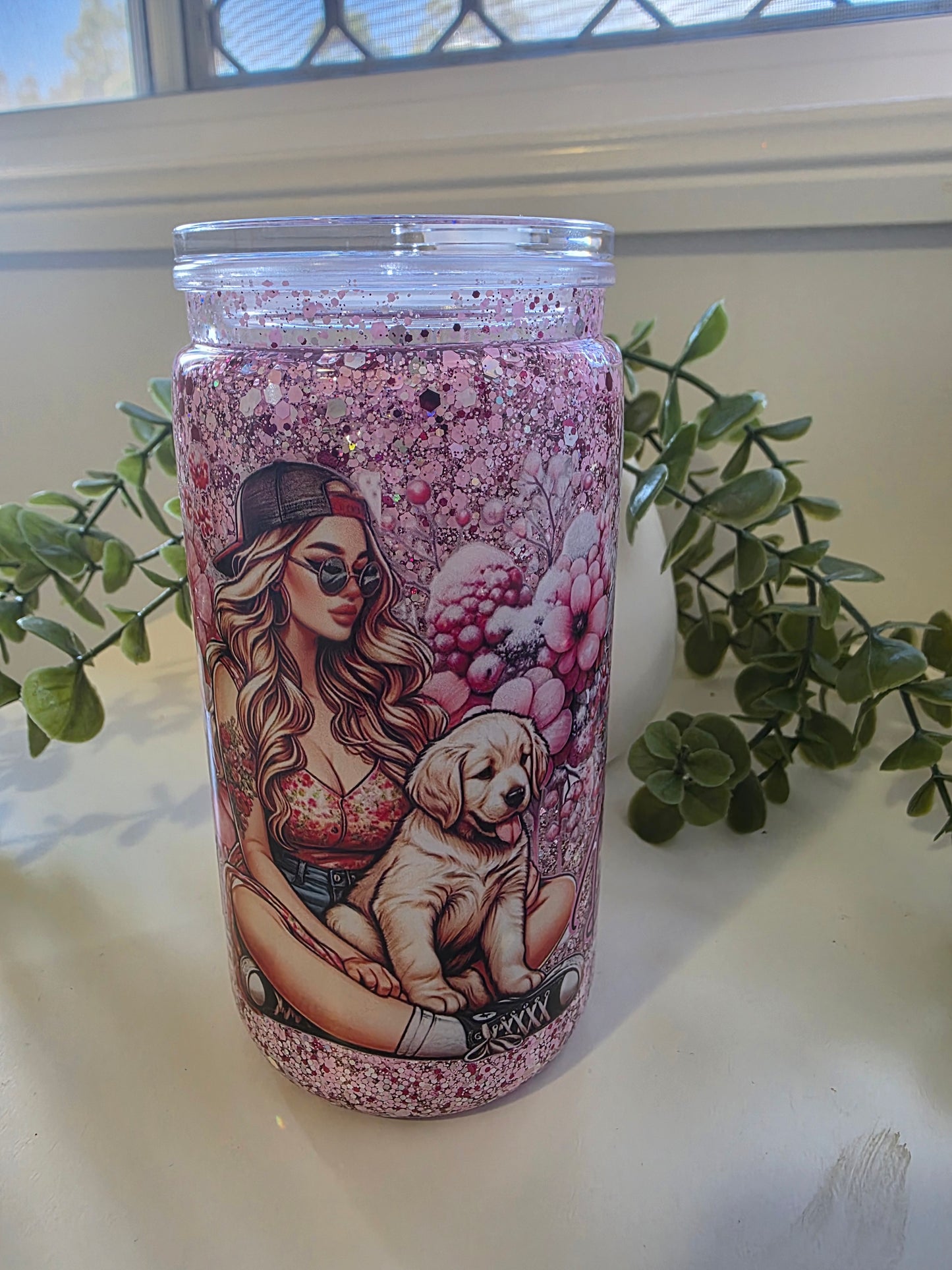 16oz Acrylic Snowglobe - Dog Mum