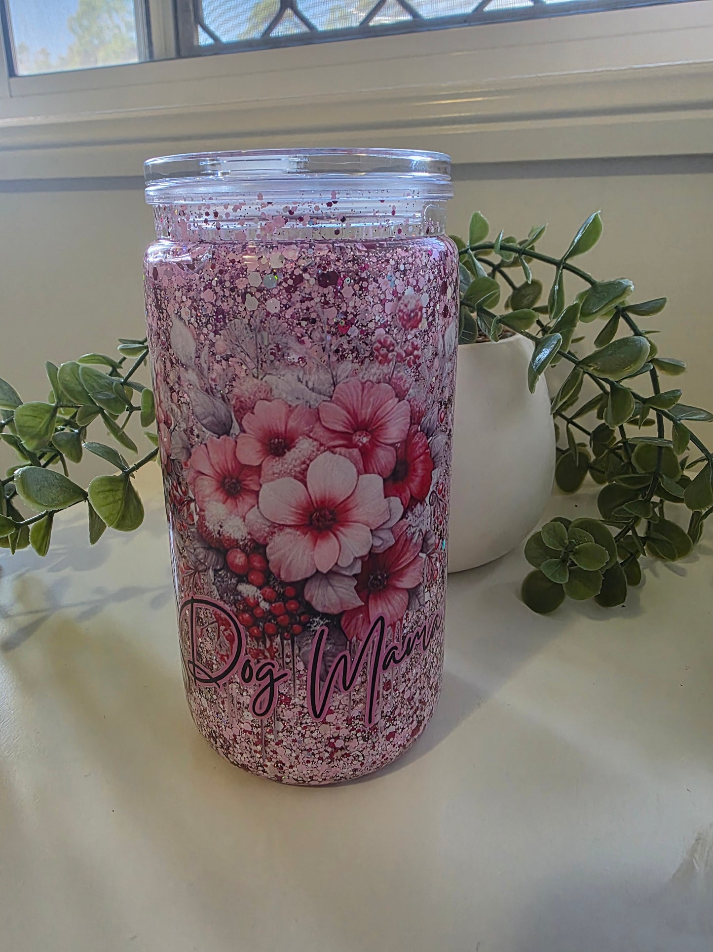16oz Acrylic Snowglobe - Dog Mum