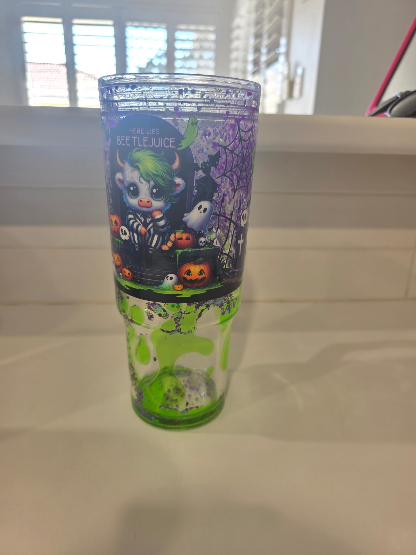 40oz Beetle Juice Spooky Lava Cup