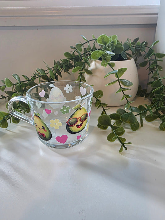 Glass Coffee Mug - Avocado