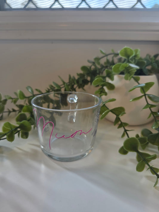 Glass Coffee Mug - Mum