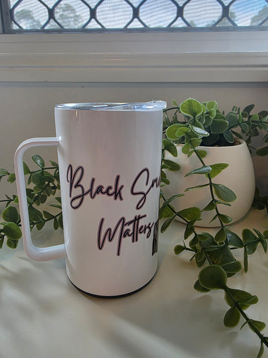 16oz Stainless Steel Coffee Mug - Black Smoke Matters