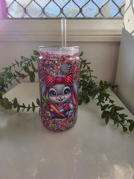 16oz Snowglobe - Polka Dot Bunny