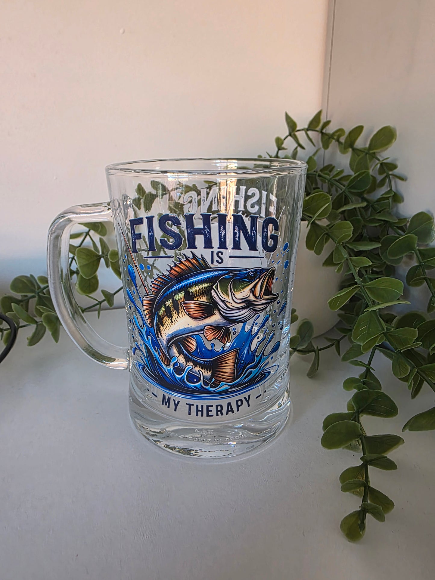 Fishing is my therapy - Beer Mug