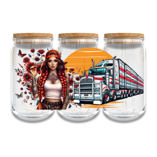 Sunset Trucker Girl