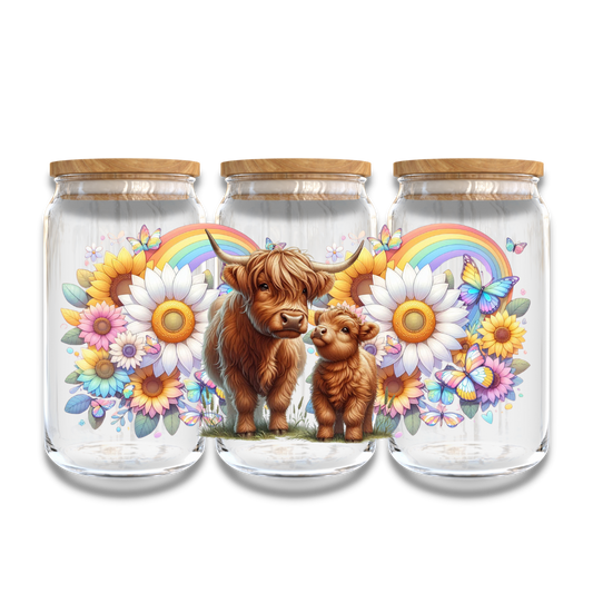 Rainbow Highland Cow