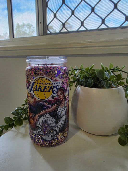 16oz Snowglobe - Lakers Girl